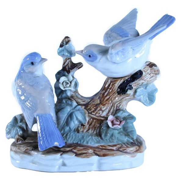 Porcelain Blue Birds Ornament