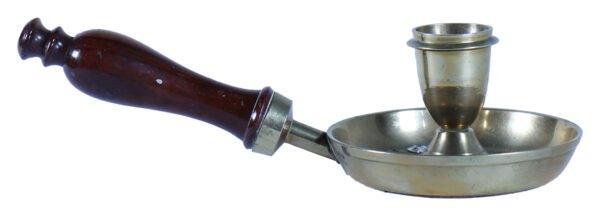 Handheld brass candlestick holder