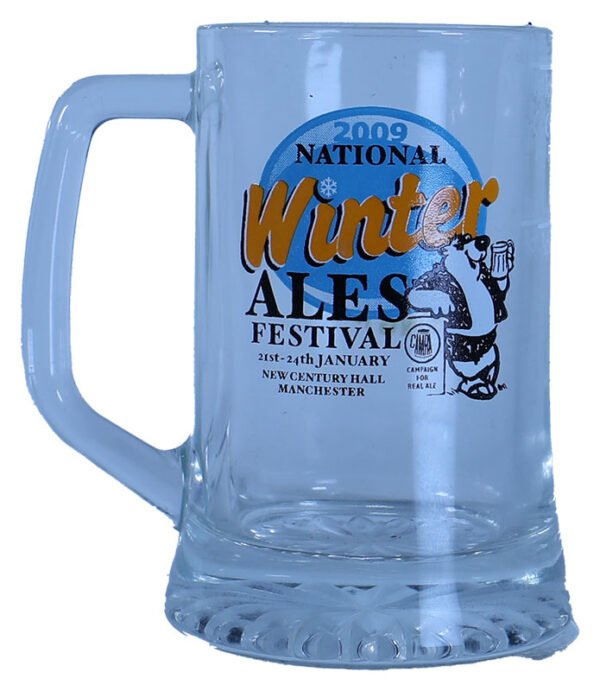 "Winter Ales" Glass Pint Tankard